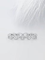 Load image into Gallery viewer, Bezel Set Marquise Cut Moissanite Eternity Diamond Wedding Band Mapple Gems