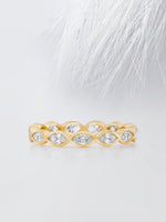 Load image into Gallery viewer, Bezel Set Marquise Cut Moissanite Eternity Diamond Wedding Band Mapple Gems