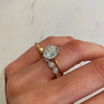 Load image into Gallery viewer, Bezel Set Oval Cut Moissanite Eternity Diamond Wedding Band Mapple Gems