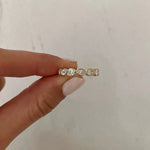 Load image into Gallery viewer, Bezel Set Oval Cut Moissanite Eternity Diamond Wedding Band Mapple Gems