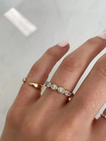 Load image into Gallery viewer, Bezel Set Oval Cut Moissanite Eternity Diamond Wedding Band Mapple Gems