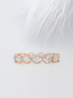 Load image into Gallery viewer, Bezel Set Oval Cut Moissanite Eternity Diamond Wedding Band Mapple Gems