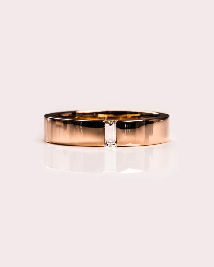 0.05 TCW Buggatte Cut Lab Grown Diamond Wedding Band Gift For Her Mapple Gems