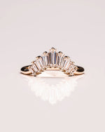 Load image into Gallery viewer, 0.40 TCW Buggatte & Tapper Cut Lab Grown Diamond Wedding Band Gift For Her Mapple Gems