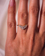 Load image into Gallery viewer, 0.40 TCW Buggatte & Tapper Cut Lab Grown Diamond Wedding Band Gift For Her Mapple Gems