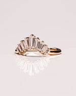 Load image into Gallery viewer, 0.40 TCW Buggatte & Tapper Cut Lab Grown Diamond Wedding Band Gift For Her Mapple Gems