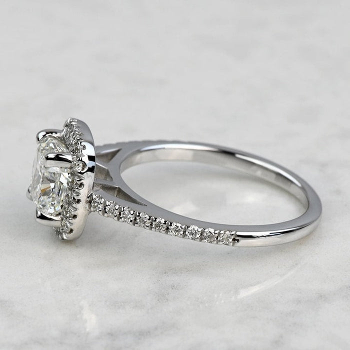 1.50 CT Cushion Cut Lab Grown Diamond Engagement Ring Mapple Gems