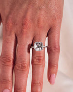Load image into Gallery viewer, Vintage Cushion Cut Moissanite Halo Engagement Ring Anniversary Ring Mapple Gems