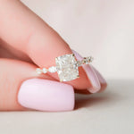 Load image into Gallery viewer, Cushion Cut Hidden Halo Ring