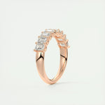 Load image into Gallery viewer, 1.80 TCW EMERALD CUT HALF ETERNITY MOISSANITE BRIDAL WEDDING BAND Mapple Gems
