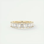 Load image into Gallery viewer, 1.80 TCW EMERALD CUT HALF ETERNITY MOISSANITE BRIDAL WEDDING BAND Mapple Gems