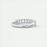 Load image into Gallery viewer, 1.80 TCW EMERALD CUT HALF ETERNITY MOISSANITE BRIDAL WEDDING BAND Mapple Gems