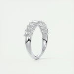 Load image into Gallery viewer, 1.80 TCW EMERALD CUT HALF ETERNITY MOISSANITE BRIDAL WEDDING BAND Mapple Gems
