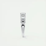 Load image into Gallery viewer, 1.80 TCW EMERALD CUT HALF ETERNITY MOISSANITE BRIDAL WEDDING BAND Mapple Gems