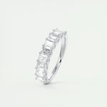 Load image into Gallery viewer, 1.80 TCW EMERALD CUT HALF ETERNITY MOISSANITE BRIDAL WEDDING BAND Mapple Gems