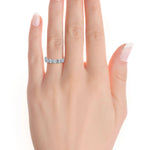 Load image into Gallery viewer, 2.25TCW EMERALD CUT & ROUND MOISSANITE ETERNITY WEDDING BAND Mapple Gems
