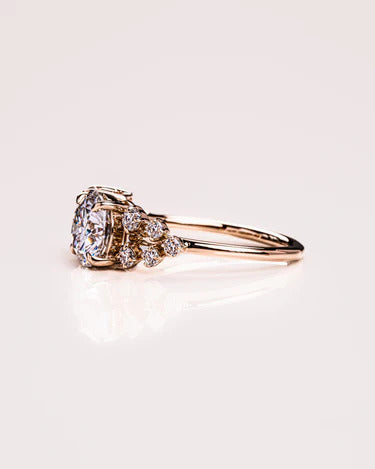 Toi Et Moi Moissanite Engagement Ring Round & Emerald Cut Two-Stone Vintage Bridal Ring Mapple Gems