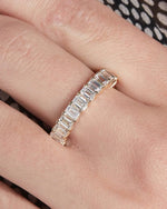 Load image into Gallery viewer, 4.50CTW Emerald Cut Full Eternity Stacking Wedding Band Mapple Gems