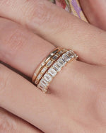 Load image into Gallery viewer, 4.50CTW Emerald Cut Full Eternity Stacking Wedding Band Mapple Gems