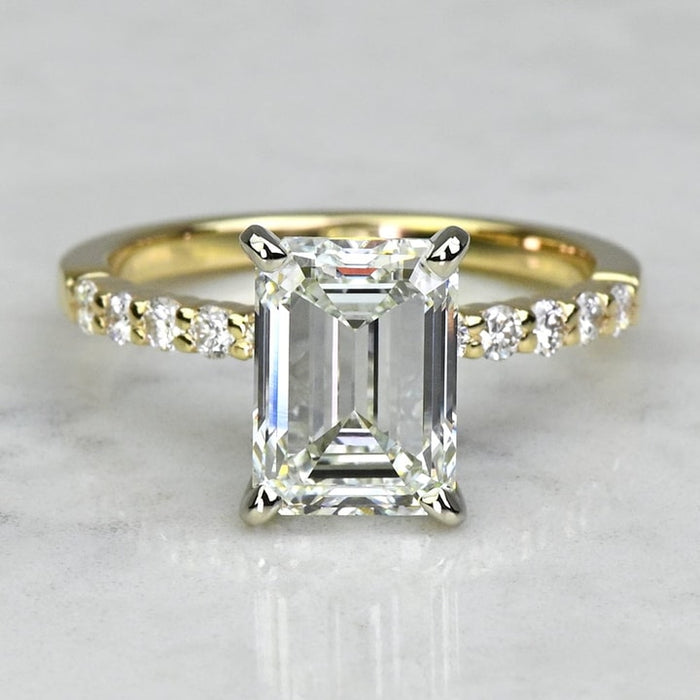 2.00 CT Emerald Cut Lab Grown Diamond Engagement Ring Mapple Gems