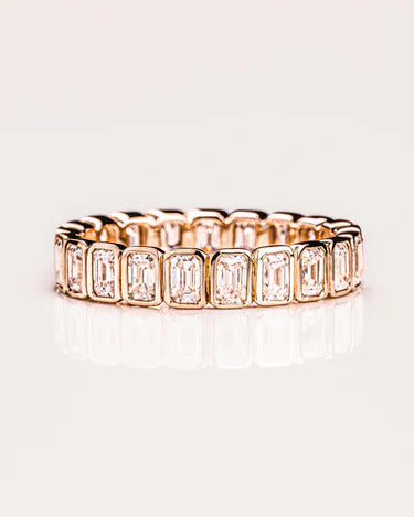 2.50 TCW Emerald Cut Lab Grown Diamond Wedding Band Gift For Her Mapple Gems