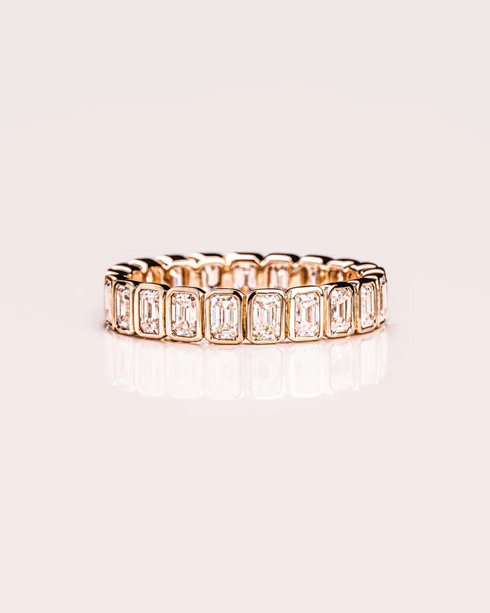 2.50 TCW Emerald Cut Lab Grown Diamond Wedding Band Gift For Her Mapple Gems