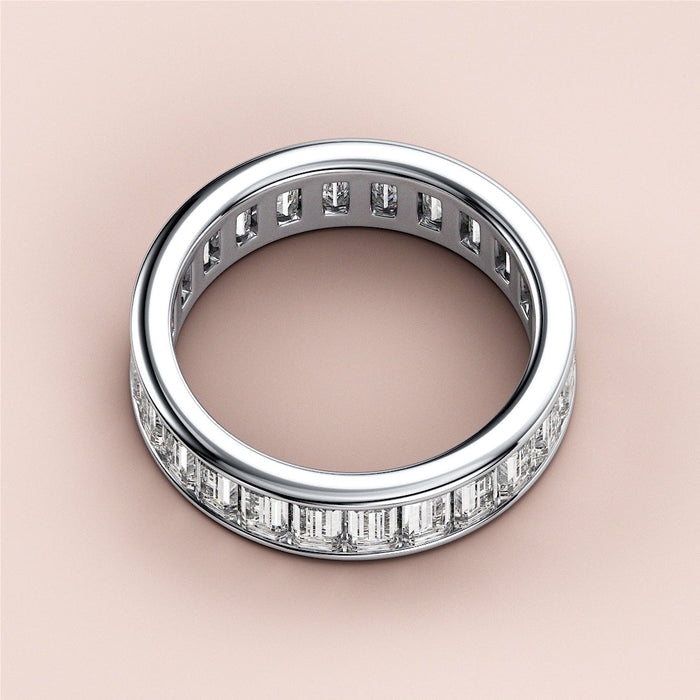 2.00 TCW Emerald Cut Lab Grown Diamond Wedding Band Gift For Her Mapple Gems