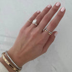 Load image into Gallery viewer, Emerald Cut Moissanite Bezel Set Eternity Diamond Wedding Band Mapple Gems