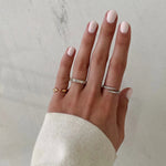 Load image into Gallery viewer, Emerald Cut Moissanite Bezel Set Eternity Diamond Wedding Band Mapple Gems