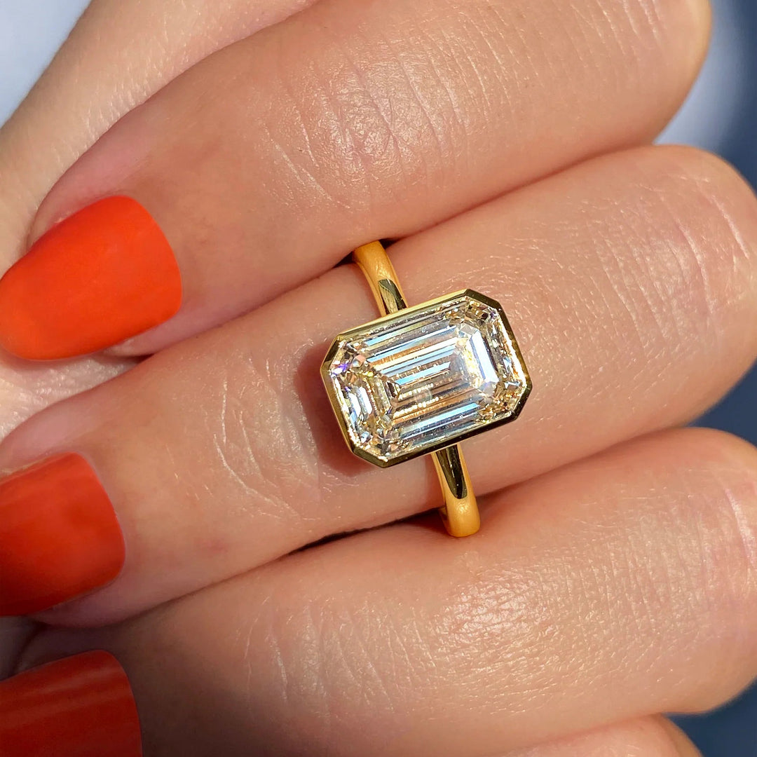 Split Shank Moissanite Proposal Ring