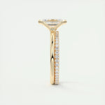 Load image into Gallery viewer, Elegant Half Bezel Moissanite Ring