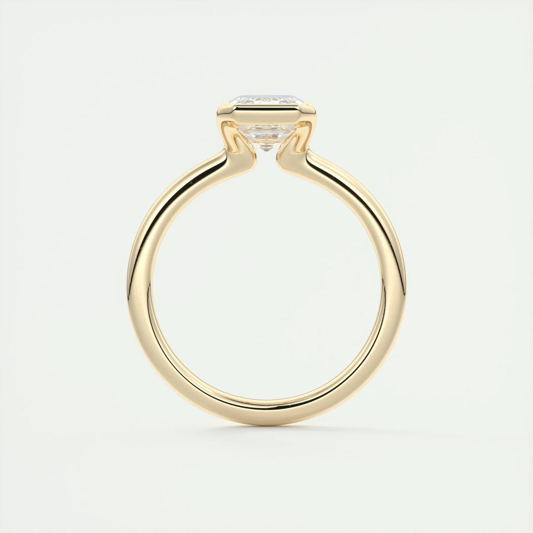 Emerald Cut Moissanite Promise Ring