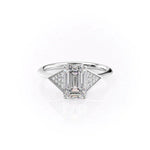 Load image into Gallery viewer, 3.00 CT Emerald Cut Moissanite Engagement Ring