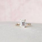 Load image into Gallery viewer, Handmade Emerald Shape Moissanite Ring