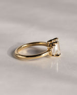 Load image into Gallery viewer, Emerald Shape Moissanite Anniversary Ring