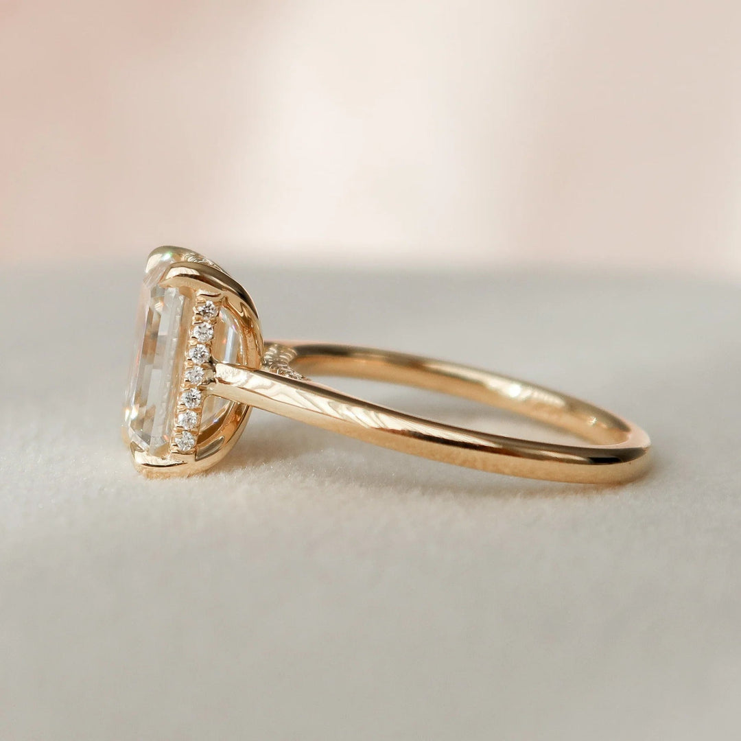 2.00 CT Emerald Cut Moissanite Engagement Ring | Classic Solitaire Bridal & Anniversary Ring Mapple Gems