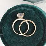 Load image into Gallery viewer, 2.50 CT Emerald Cut Solitaire Style Moissanite Bridal Ring Set Mapple Gems