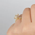 Load image into Gallery viewer, 2.50 CT Emerald Cut Solitaire Style Moissanite Bridal Ring Set Mapple Gems