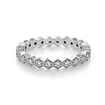 Load image into Gallery viewer, Hexagonal Style Full Eternity Pave Setting Wedding Band Mapple Gems