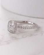 Load image into Gallery viewer, Cushion Cut Moissanite Halo Engagement Ring VVS Diamond Wedding & Anniversary Ring Mapple Gems