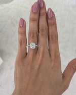 Load image into Gallery viewer, Cushion Cut Moissanite Halo Engagement Ring VVS Diamond Wedding & Anniversary Ring Mapple Gems