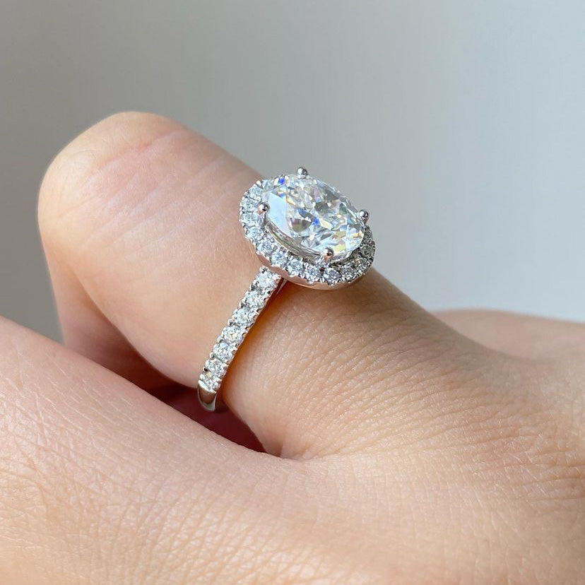 Handmade Oval Moissanite Gift Ring