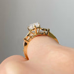 Load image into Gallery viewer, Solid 14K Gold Moissanite Bridal Set