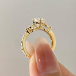 Load image into Gallery viewer, VVS Clarity Emerald Cut Moissanite Ring