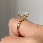 Load image into Gallery viewer, Solid Gold Oval Moissanite Bridal Ring