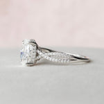 Load image into Gallery viewer, Hidden Halo Oval Cut Diamond Alternative Ring