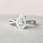 Load image into Gallery viewer, Elongated Oval Moissanite Engagement Ring