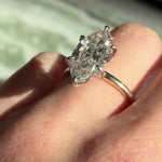 Load image into Gallery viewer, Marquise Moissanite Solitaire Ring – 14K Gold Engagement & Promise Ring