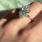 Load image into Gallery viewer, Marquise Moissanite Solitaire Ring – 14K Gold Engagement & Promise Ring