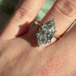 Load image into Gallery viewer, Marquise Moissanite Solitaire Ring – 14K Gold Engagement & Promise Ring